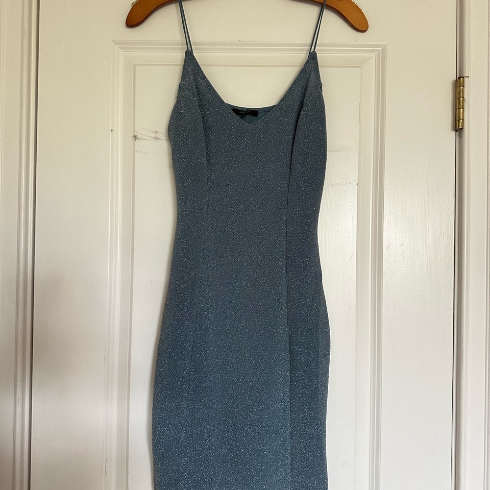 Love Tree Shimmering Blue Mini Dress